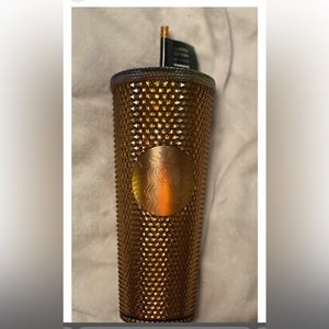 NWT Limited Edition Starbucks 2021 50th Anniversary Gold Tumbler 24 oz. Cold Cup